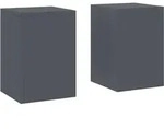 vidaXL Pflanzenst&auml;nder 2 pcs Anthrazit 24 x 24 x 35 cm Stahl