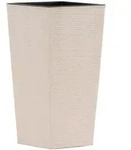Siena Garden Pflanzgef&auml;&szlig;e NIZZA GROOVE creme Rillenoptik, 35 x 35 x 68 cm