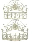Moritz Pflanzk&ouml;rbe Metall Wandk&ouml;rbe 2er Set Paar Pflanzkorb Landhausstil...