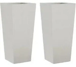 vidaXL Pflanzk&uuml;bel 2 Stk. 35x35x75 cm Edelstahl