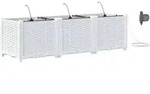 vidaXL Gartenpflanzer Wei&szlig; 120 x 40 x 37.5 cm Stahl