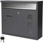 ML-Design ECD Germany Wandbriefkasten Edelstahl Anthrazit-Silber &ndash; Design