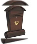 TRIZERATOP Briefkasten 480x280x80mm braun