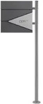 ML-Design ECD Germany Standbriefkasten Edelstahl 120 cm, mit Pfosten &...
