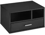 Relaxdays Druckerst&auml;nder Schreibtisch, 3 F&auml;cher, Regal f&uuml;r Drucker, Druckerhalter,