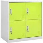 vidaXL Schlie&szlig;fachschrank Hellgrau und Gr&uuml;n 90x45x92,5 cm Stahl