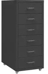 vidaXL Aktenschrank mit Rollen Anthrazit 28x41x69 cm Metall