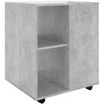 vidaXL Rollschrank Betongrau 60x53x72 cm Holzwerkstoff