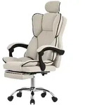 ML-Design B&uuml;rostuhl Beige, ergonomisch, h&ouml;henverstellbar, mit Fu&szlig;st&uuml;tze,