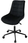 ML-Design B&uuml;rostuhl, Schwarz, Sitzfl&auml;che aus Samt, Metallgestell,...