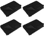 vidaXL Kunstfell Kaninchenfell Decke Olite 4 pcs Schwarz 240 x 270 cm
