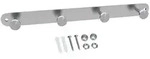 Intirilife Edelstahl Garderobenleiste Modell A - 4 Haken - 30 x 2.55 cm -