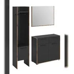 Ebuy24 Bueno Garderobenm&ouml;bel Set B4 dunkelgrau.