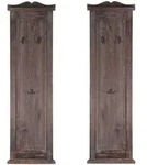 Mendler 2er-Set Garderobe T33, Wandgarderobe Garderobenpaneel, Wandhaken Holz