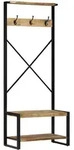 vidaXL Kleiderst&auml;nder 80x40x190 cm Raues Massivholz Mango