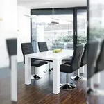 SalesFever Essgruppe 5-tlg. | 180 x 90 cm | 1x Tisch Hochglanz | 4x Drehstuhl