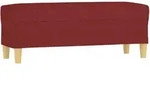 vidaXL Sitzbank Weinrot 100x35x41 cm Stoff