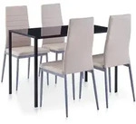 vidaXL 5-tlg. Essgruppe Cappuccino-Braun