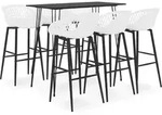 vidaXL 7-tlg. Bar-Set Schwarz und Wei&szlig;