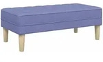 vidaXL Bank mit Kissen Jeans blau 113 x 57 x 39 cm Stoff