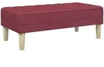 vidaXL Bank mit Kissen Weinrot 113 x 57 x 39 cm Stoff