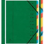 Exacompta 54123E 8x Ordnungsmappe aus Colorspan-Karton 355g/m2 mit Gummizug, 12