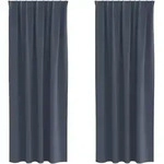 vidaXL Verdunkelungs-Vorh&auml;nge mit Ringen 2 pcs Anthrazit 245 x 140 cm