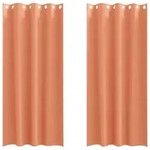 vidaXL Verdunkelungs-Vorh&auml;nge mit Ringen 2 pcs Terrakotta 245 x 140 cm