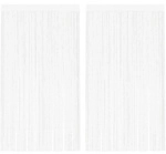 vidaXL Fadenvorh&auml;nge 2 Stk. 140 x 250 cm Wei&szlig;