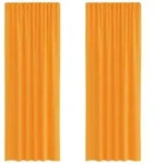vidaXL Voile Vorh&auml;nge mit Stangentaschen 2 Stk. Orange