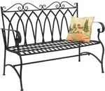DanDiBo Gartenbank Metall 2 Sitzer Wetterfest Sitzbank Garten Bank Antik 18940