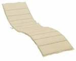 vidaXL Sonnenliegen-Auflage Beige 200x60x4 cm Stoff