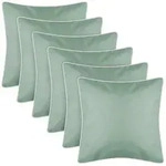 Bestlivings Outdoor Kissen mit wei&szlig;er Paspel - Mintgr&uuml;n - 6 St&uuml;ck ( 6er Pack...