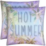 Bestlivings Outdoor Kissen mit Strandmotiv - Hot Summer - 2 St&uuml;ck ( 2er Pack )