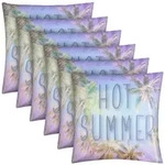 Bestlivings Outdoor Kissen mit Strandmotiv - Hot Summer - 6 St&uuml;ck ( 6er Pack )
