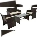 CLP Polyrattan Sitzgruppe Toruba braun