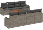 vidaXL Garten-Sofa-Set 9 pcs Grau