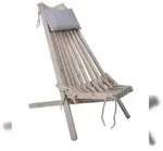 DELUKE Liegestuhl SONJA Aschgrau Kiefer Gartenstuhl Relaxsessel Gartenliege...