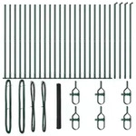 vidaXL Zaunpfosten Gr&uuml;n 50 x 1,4 m (25 mm Maschenweite) Stahl und PVC