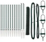 vidaXL Sechseckzaun mit Pfosten 25 x 1 m PVC-beschichteter Stahl Netz