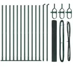 vidaXL Zaunpfosten Gr&uuml;n 25 x 1 m (25 x 25 mm Masche) Stahl