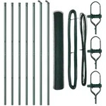 vidaXL Zaunpfosten Gr&uuml;n 10 x 1 m (25 mm Maschen) Stahl und PVC