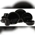 CreaTable Nordic Festive Schwarz Kombiservice 10-tlg Steinzeug