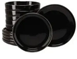 CreaTable Nordic Festive Schwarz Tafelservice 12-tlg Steinzeug