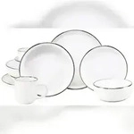CreaTable Nordic Festive Weiss Kombiservice 10-tlg Steinzeug