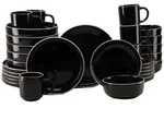 CreaTable Nordic Gourmet Schwarz Kombiservice 30-tlg Steinzeug