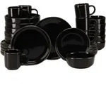 CreaTable Nordic Festive Schwarz Kombiservice 30-tlg Steinzeug