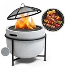 blumfeldt Grail Feuerschale mit Grill MGO & Stahlschale inkl. Funkenschutz...