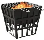 vidaXL 2-in-1 Feuerstelle und Grill 34x34x48 cm Stahl