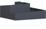 vidaXL Gartenblumentopf Anthrazit 100 x 100 x 50 cm Stahl